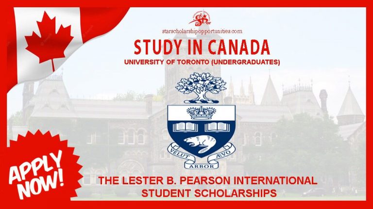 Lester B. Pearson International Scholarships 2023