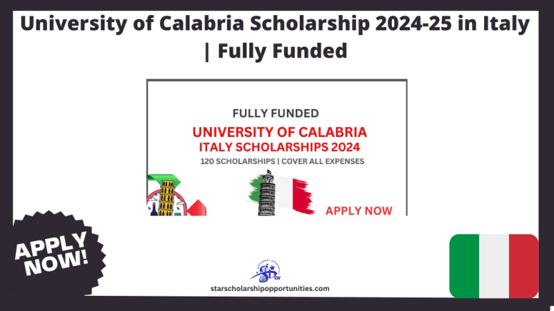 University Of Calabria Scholarship 2024 25 In Italy Fully Funded