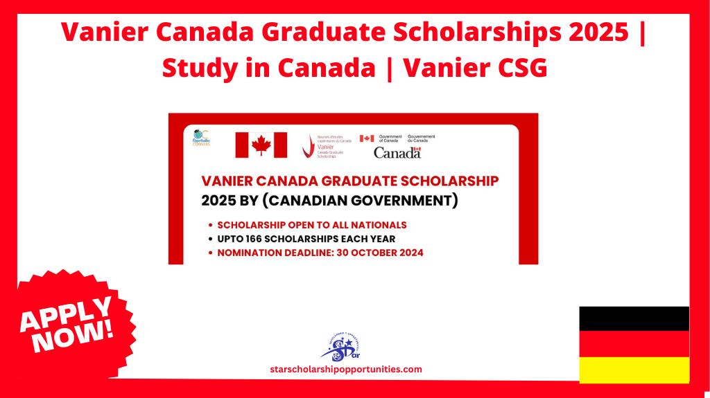 Read more about the article Vanier Canada Graduate Scholarships 2025 | Study in Canada | Vanier CSG
